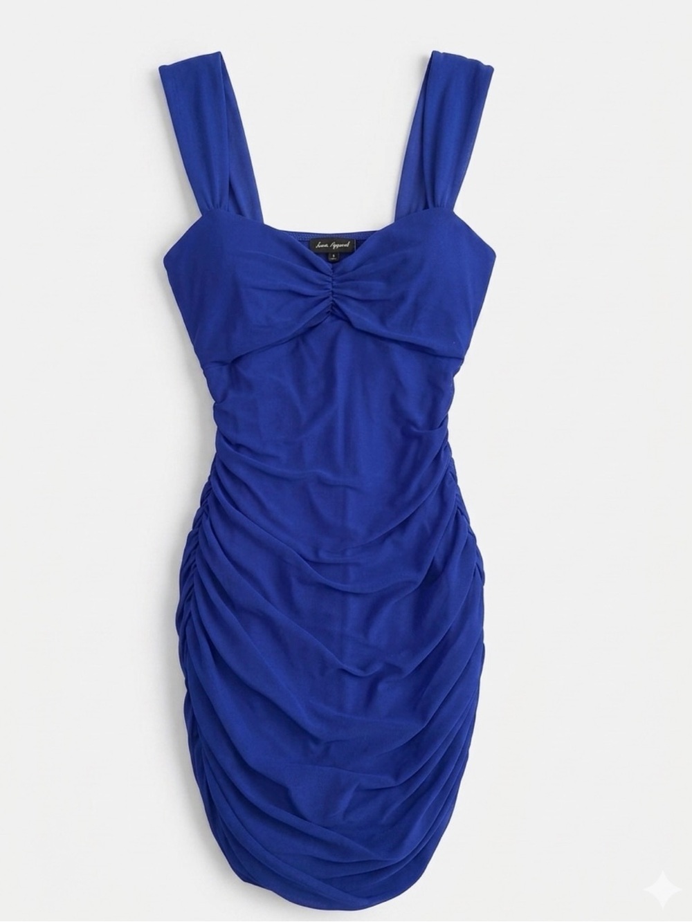 Lovely Day Blue Ruched Sleeveless Dress